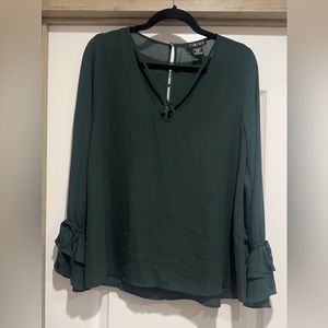 Green Long Sleeve Blouse